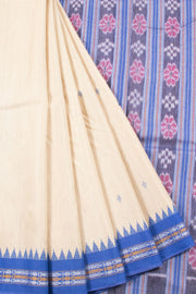 Cream Chhattisgarh Tussar Silk Saree 10059700