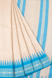 Beige Chhattisgarh Tussar Silk Saree 10059707