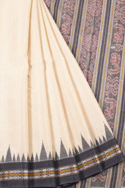 Beige Chhattisgarh Tussar Silk Saree 10059708