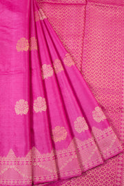 Hot Pink Chhattisgarh Tussar Silk Saree 10059711