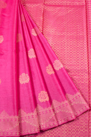 Rose Pink Chhattisgarh Tussar Silk Saree 10059712