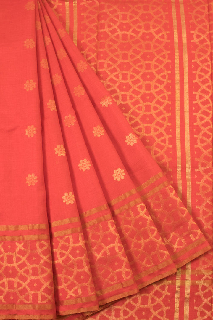 Orange Chhattisgarh Tussar Silk Saree 10059714