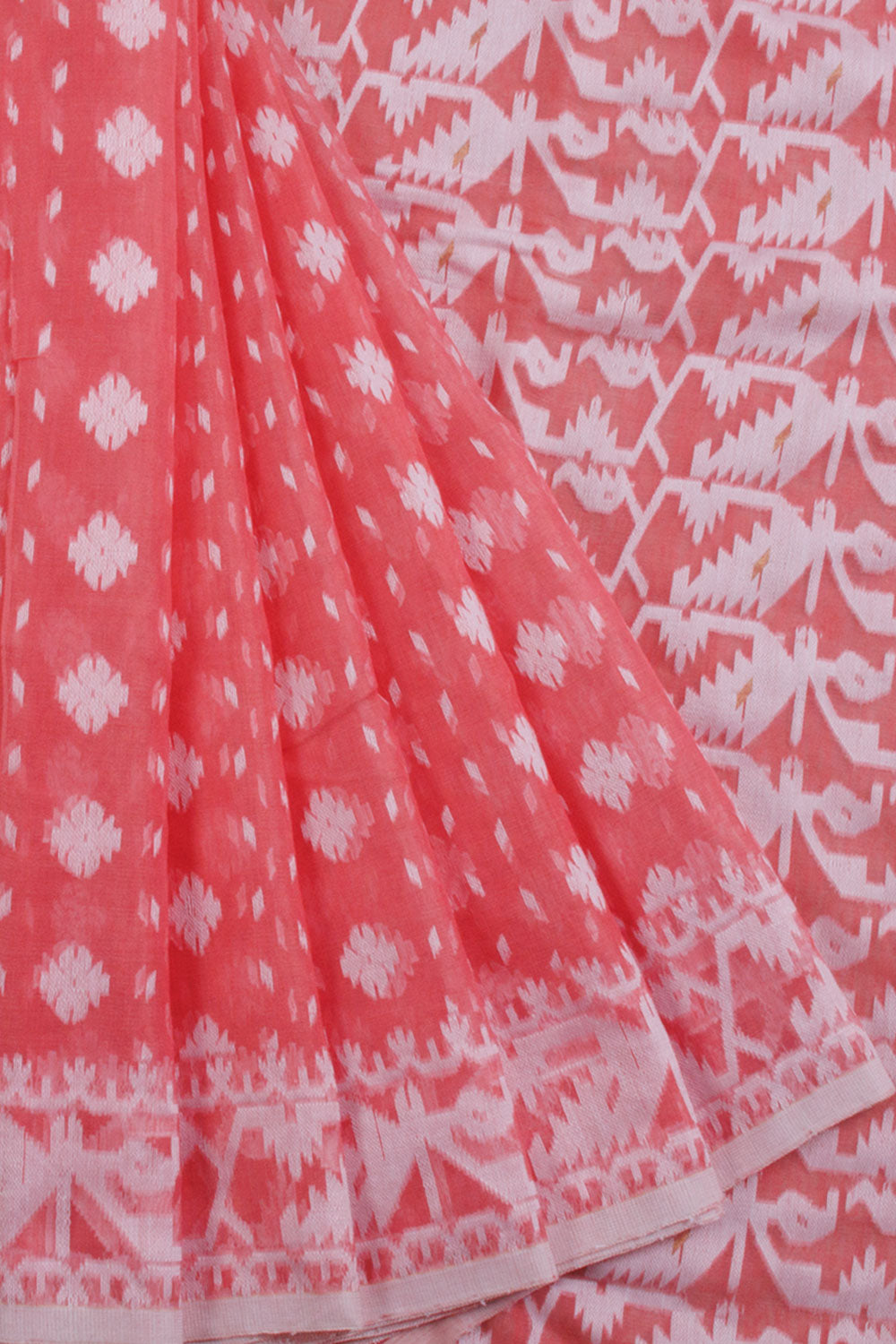 Handloom Cotton Saree in Jamdani Style