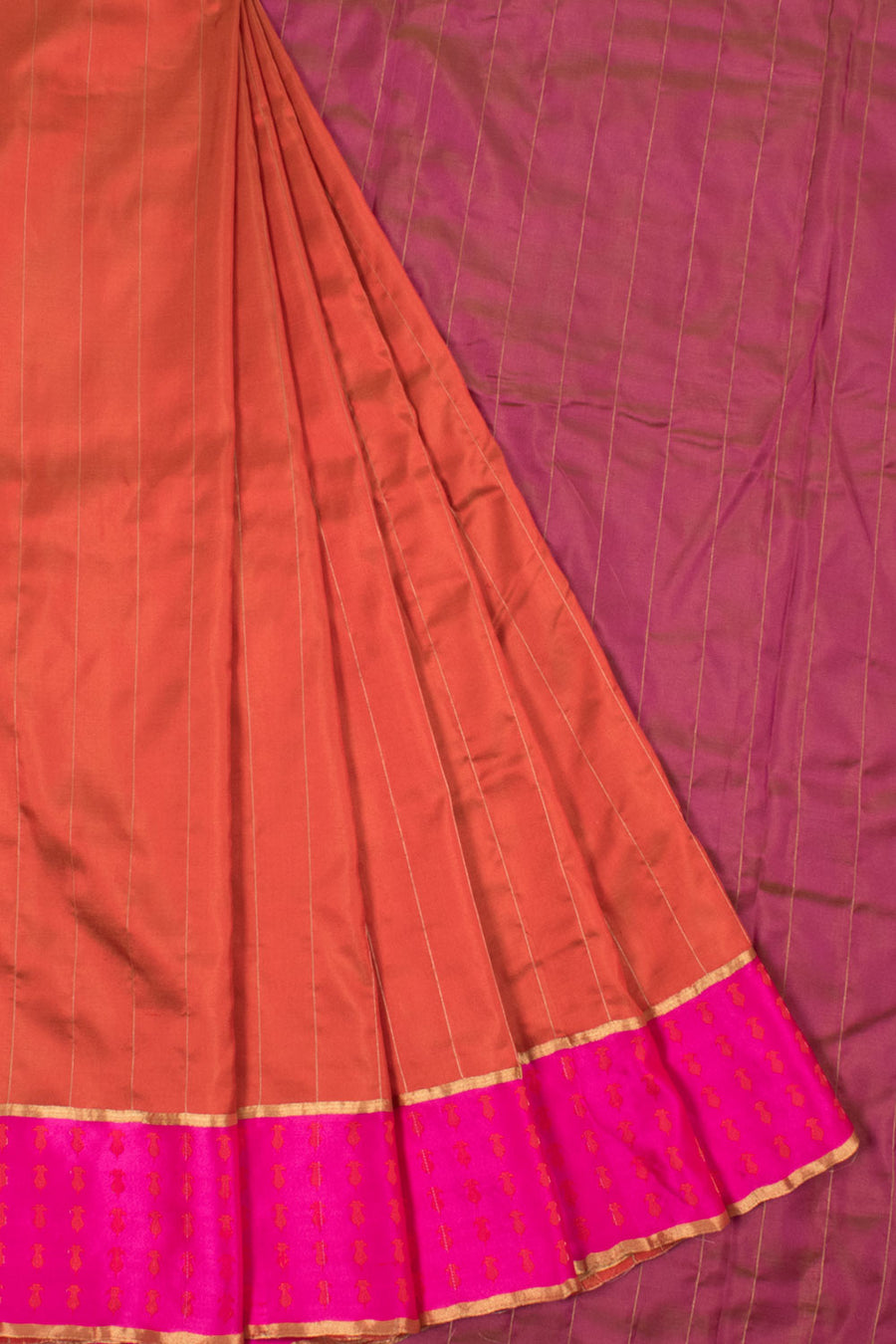 Handloom Banarasi Silk Saree with Floral Motifs Border 