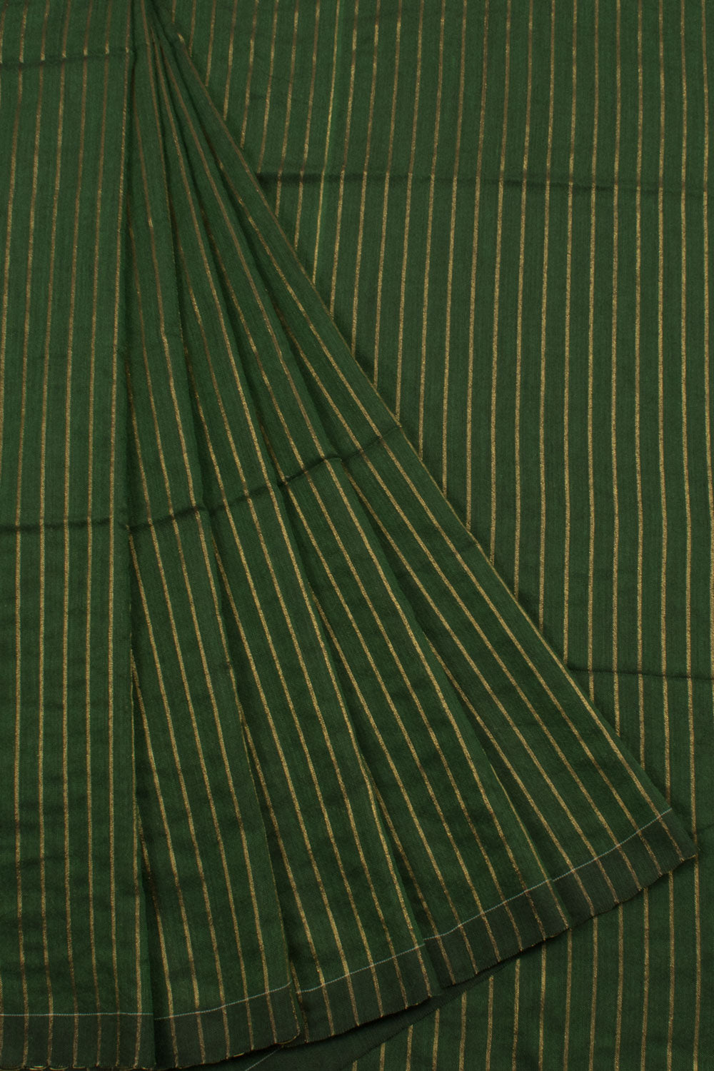Handloom Bengal Cotton Saree with all over Zari Stripes