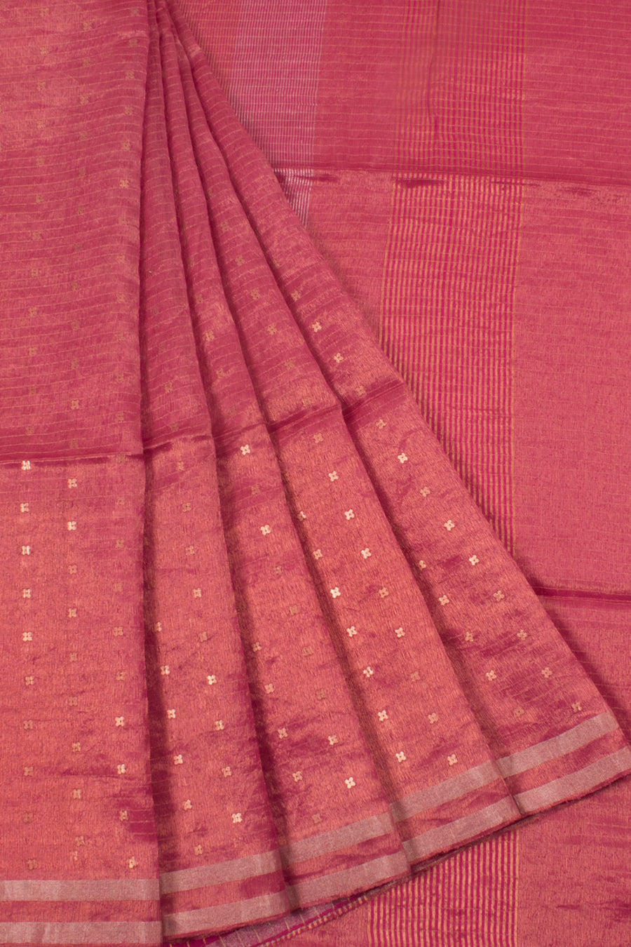 Handloom Tissue Silk Linen Saree with Tissue and Sequin Work