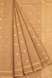 Dark Beige Handloom Chanderi Saree 10059481