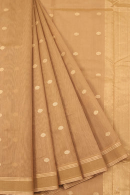 Dark Beige Handloom Chanderi Saree 10059481