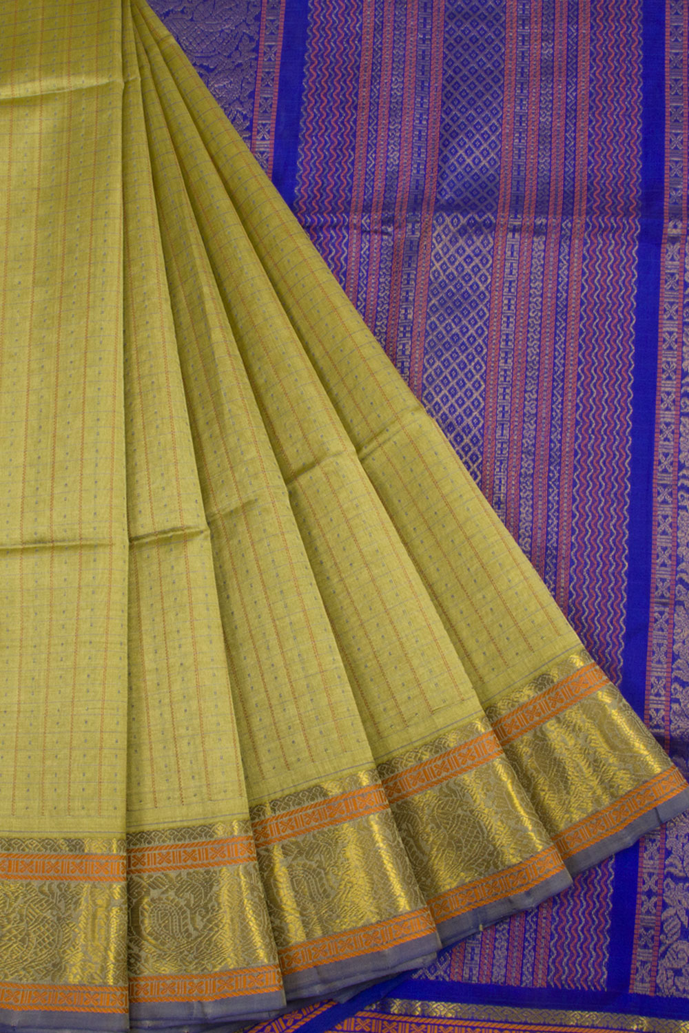 Green Handloom Kanchi Silk Cotton Sarees 10061810