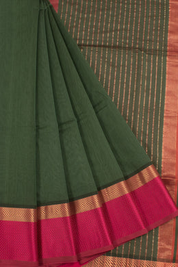 Handloom Maheshwari Silk Cotton Saree with Ganga Jamuna Border