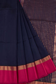 Handloom Maheshwari Silk Cotton Saree with Ganga Jamuna Border