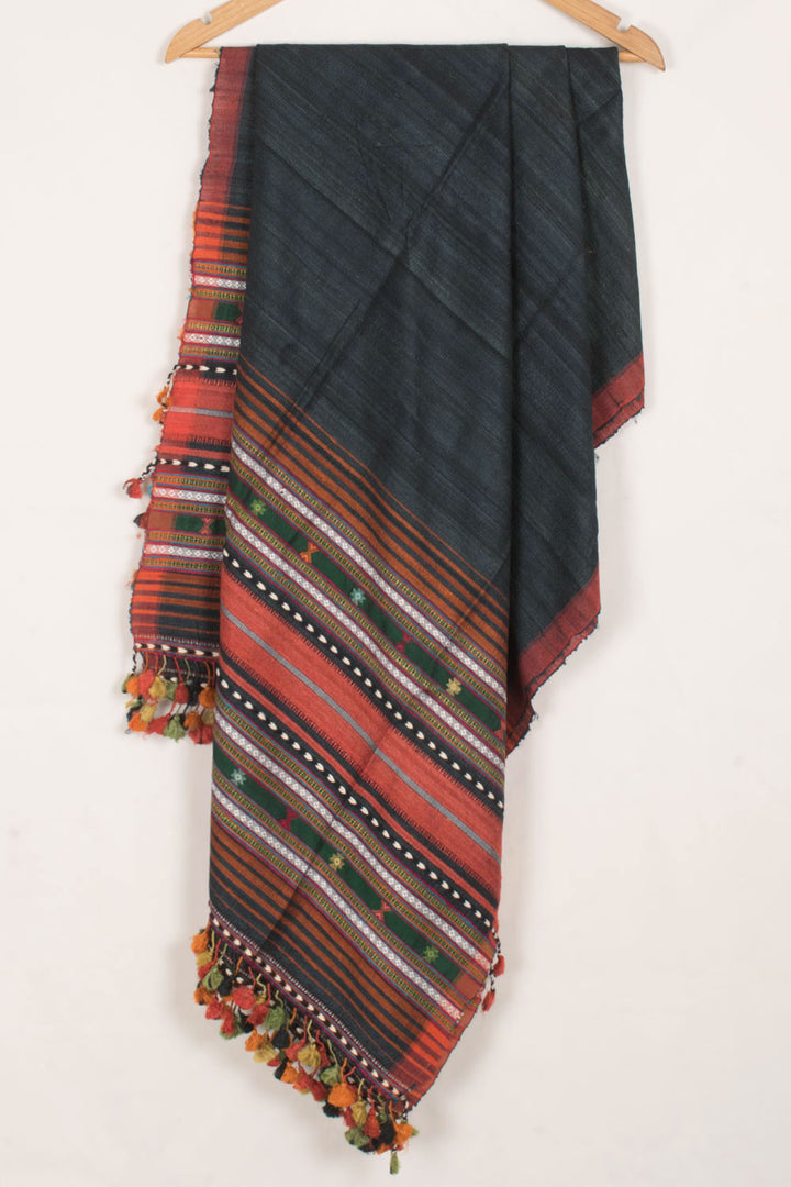 Handwoven Kutchi Weave Tussar Cotton Dupatta 10056222