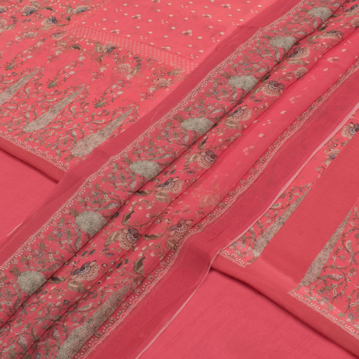 Screen Printed Giza Cotton Salwar Suit Material 10056217