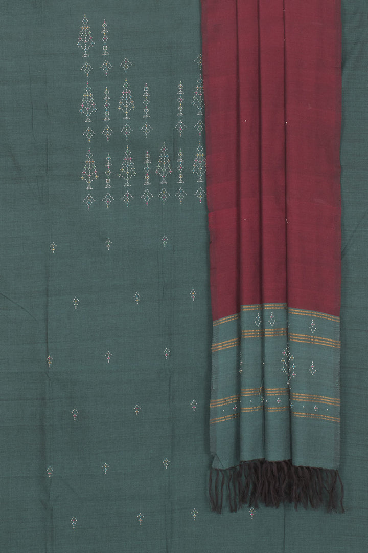 Handloom Tangaliya Mercerised Cotton 2-Piece Salwar Suit Material 