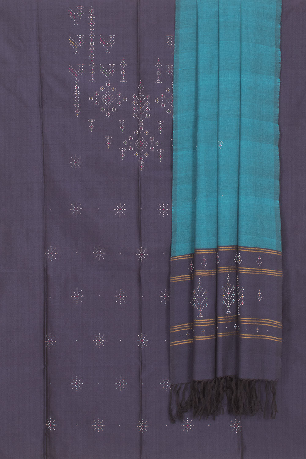 Handloom Tangaliya Mercerised Cotton 2-Piece Salwar Suit Material