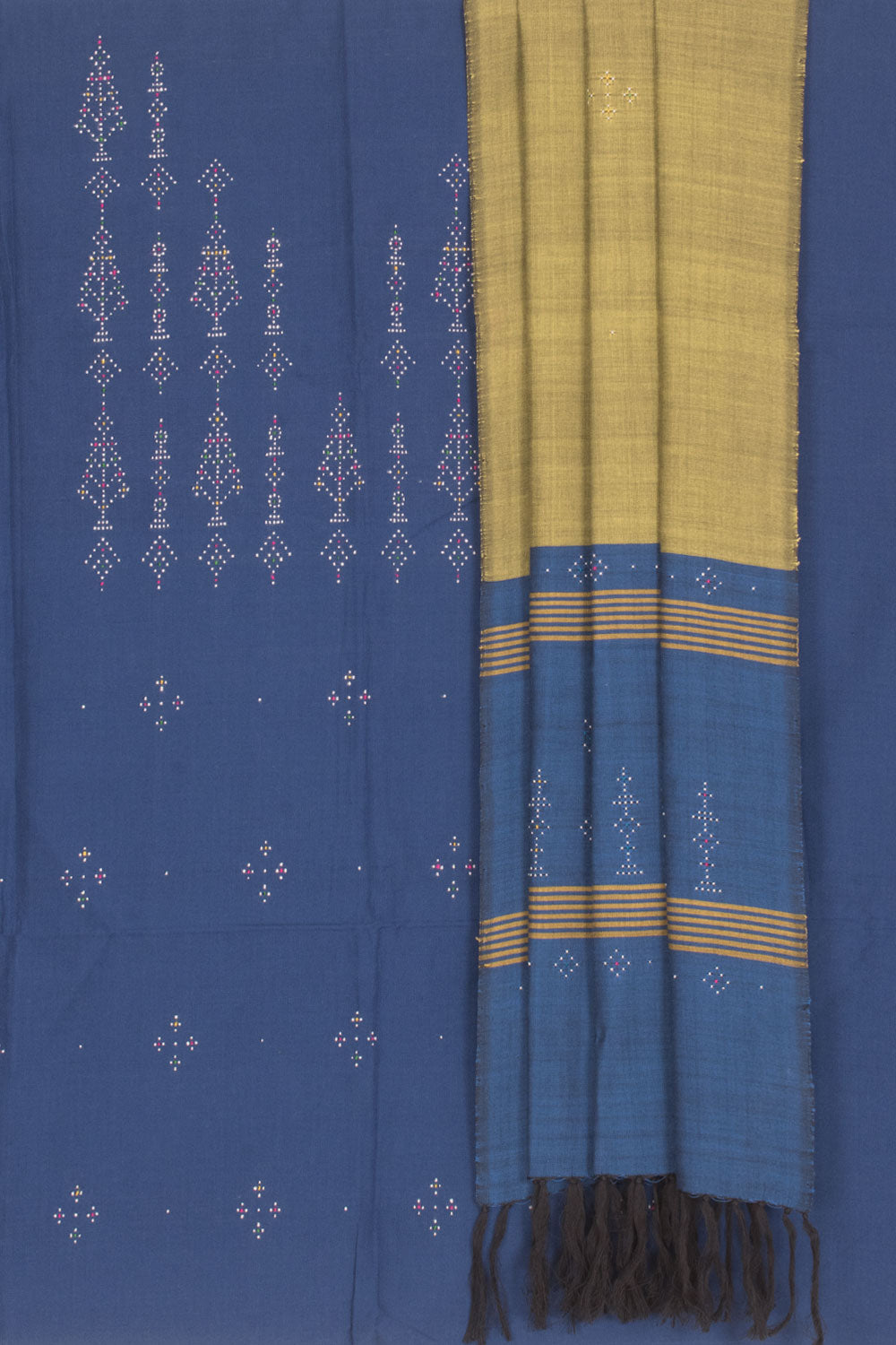 Handloom Tangaliya Mercerised Cotton 2-Piece Salwar Suit Material 