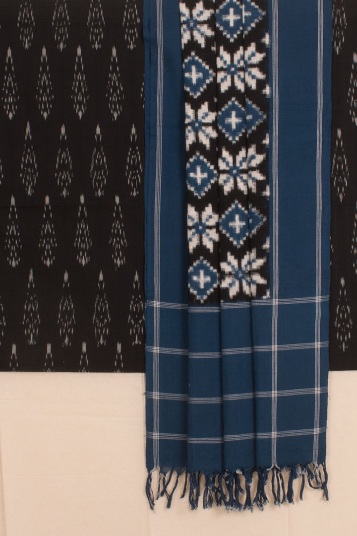 Handloom Ikat Cotton 3-Piece Salwar Suit Material with Telia Rumal Dupatta