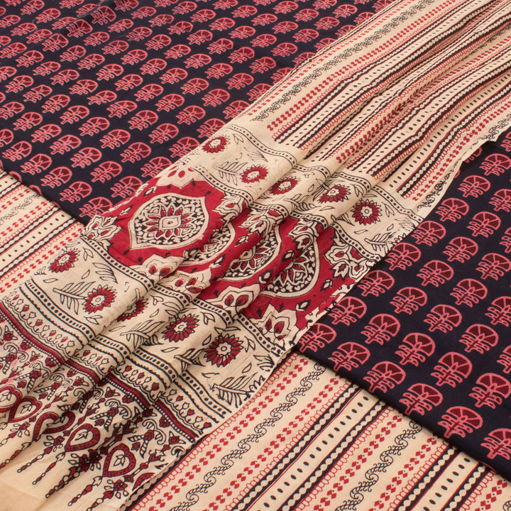 Ajrakh Printed Cotton Salwar Suit Material 10053783