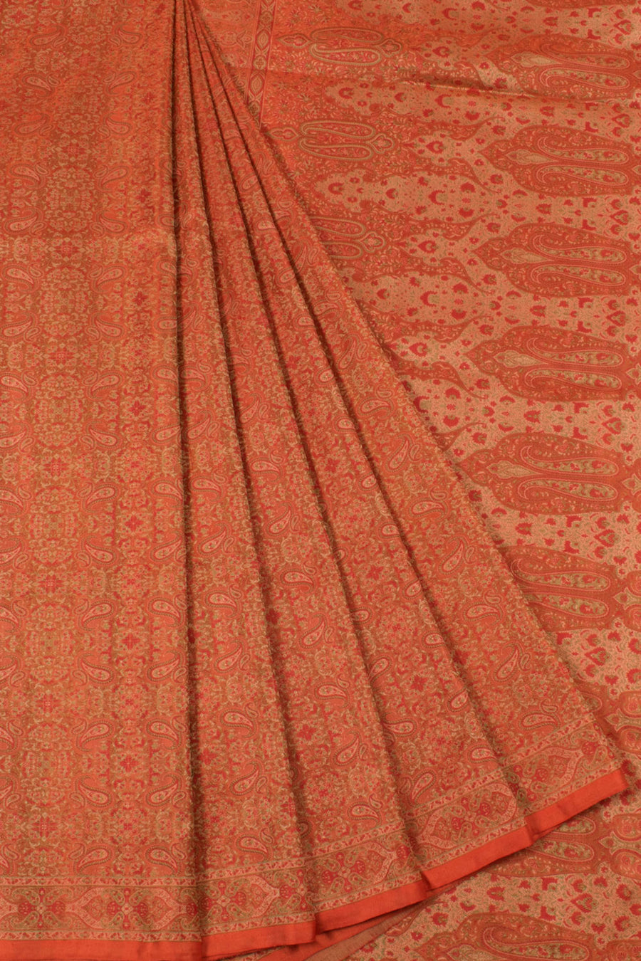 Handloom Banarasi Jamawar Tanchoi Silk Saree with Kairi Design