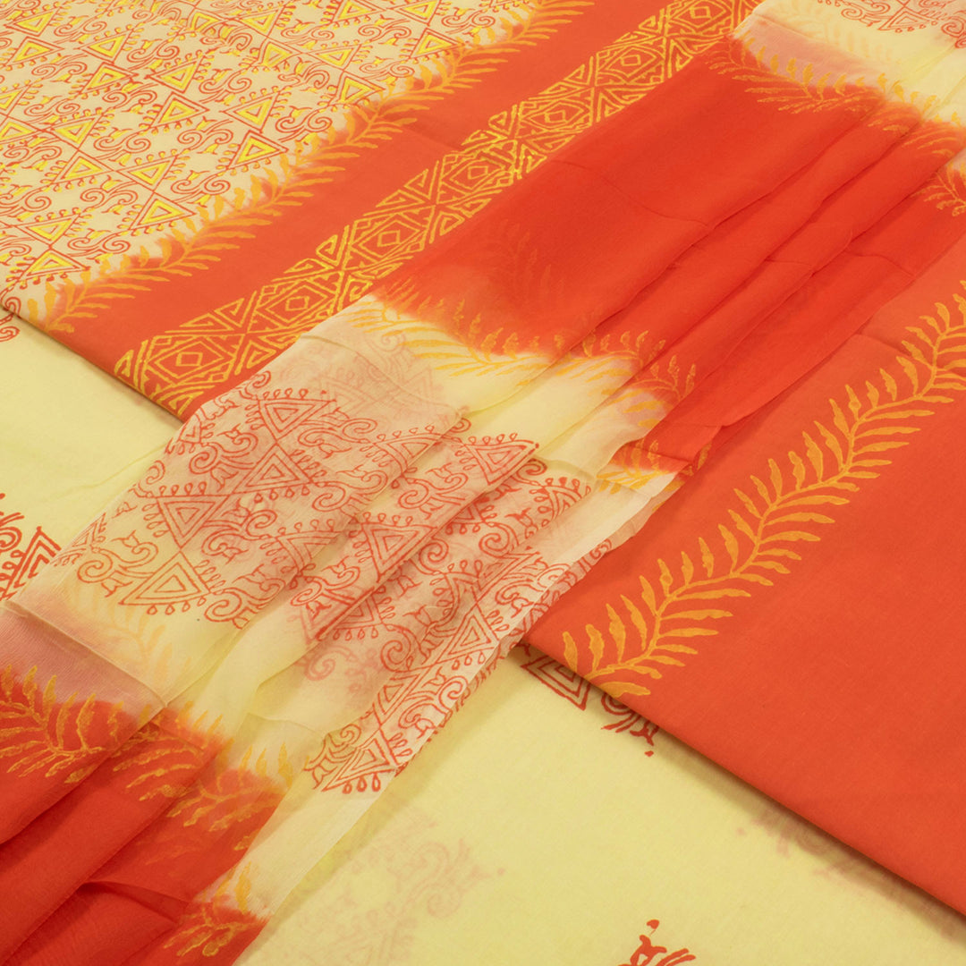 Hand Block Printed Cotton Salwar Suit Material 10054775