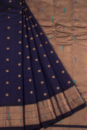 Handloom Gadwal Silk Saree with allover Floral Zari Motifs