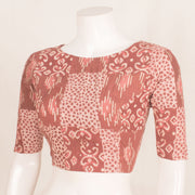 Brown Dabu Printed Cotton Blouse 10059254