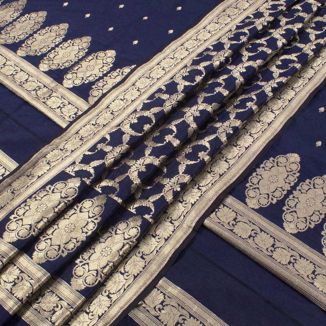 Handloom Banarasi Katrua Silk Salwar Suit Material 10055131