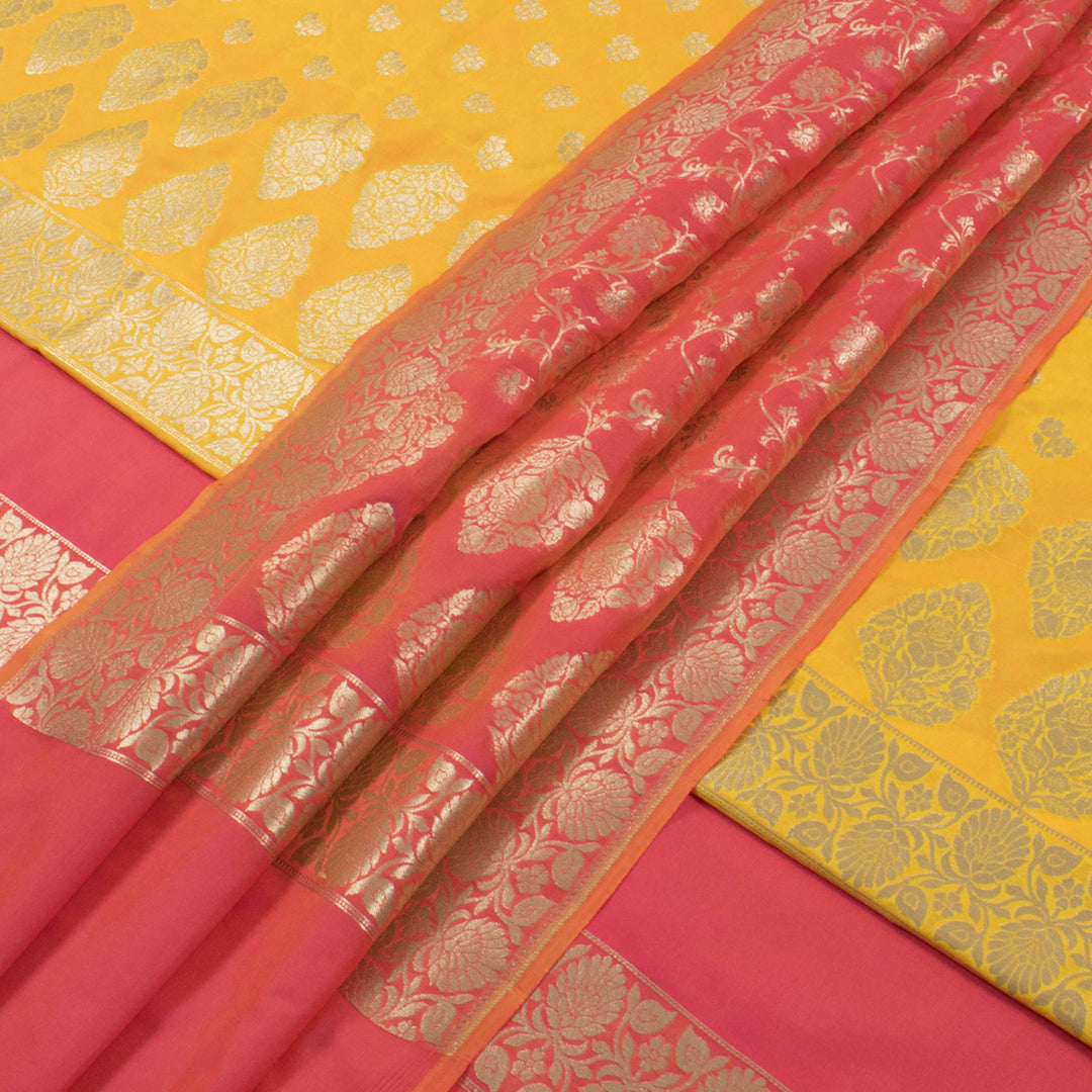 Handloom Banarasi Katrua Silk Salwar Suit Material 10055141