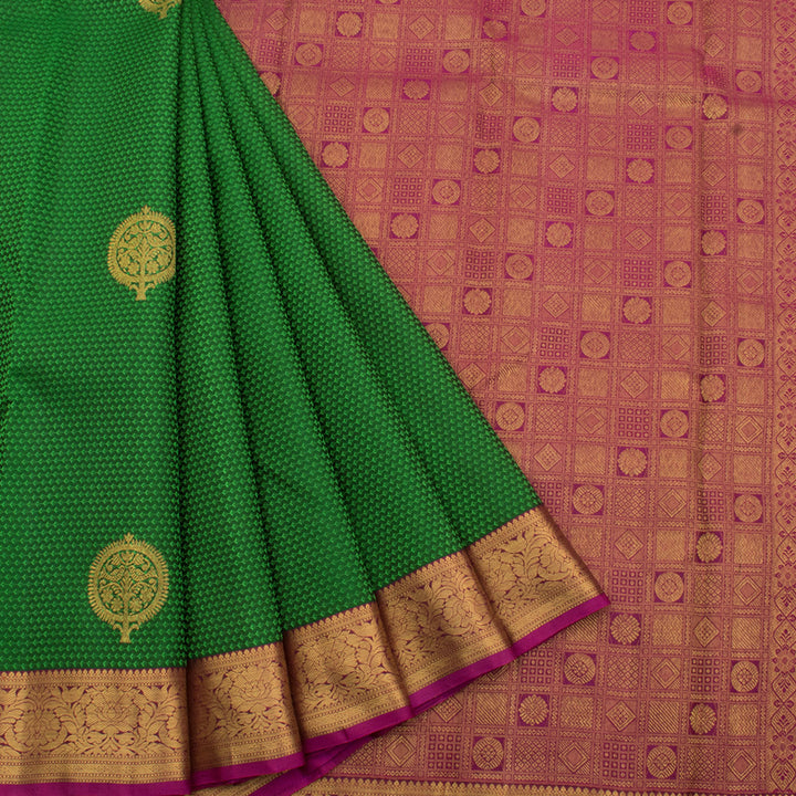 Handloom Pure Zari Bridal Jacquard Kanjivaram Silk Saree 10056093