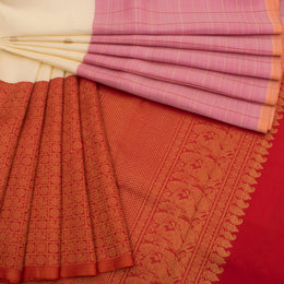 Handloom Pure Zari Korvai Kanjivaram Silk Saree 10056291