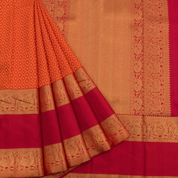 Handloom Pure Zari Bridal Jacquard Kanjivaram Silk Saree 10056296