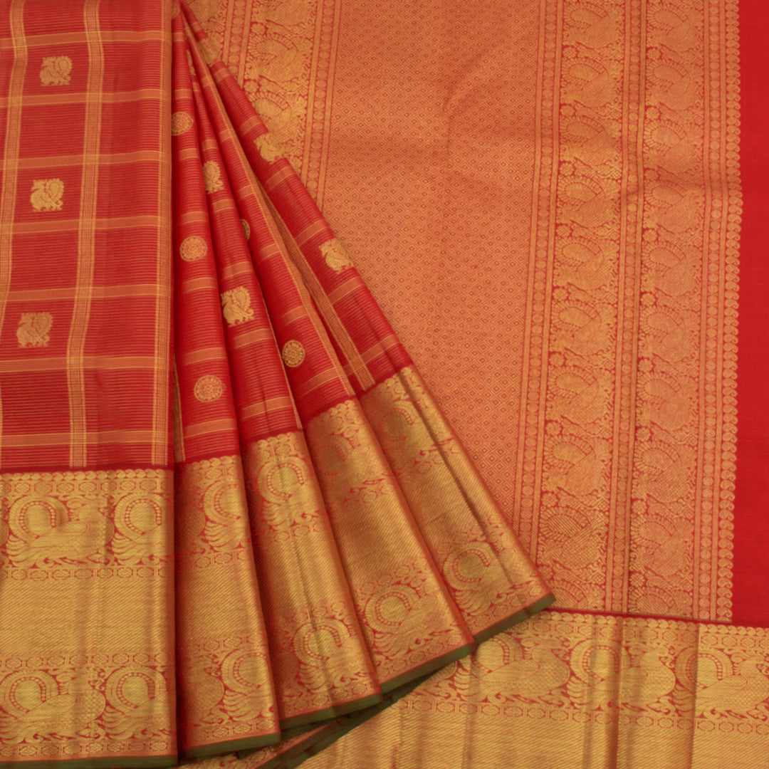 Handloom Pure Zari Bridal Kanjivaram Silk Saree 10056300