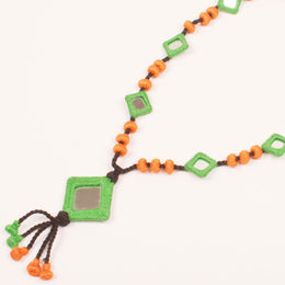 Handcrafted Mirror Work Single Line Necklace 10054943