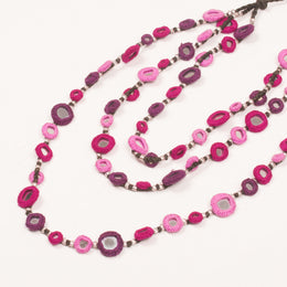 Handcrafted Mirror Work Multilayer Necklace 10054946