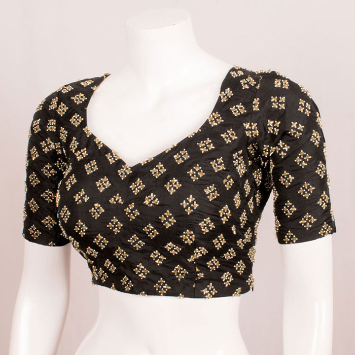 Hand Embroidered Dupion Silk Blouse 10051127