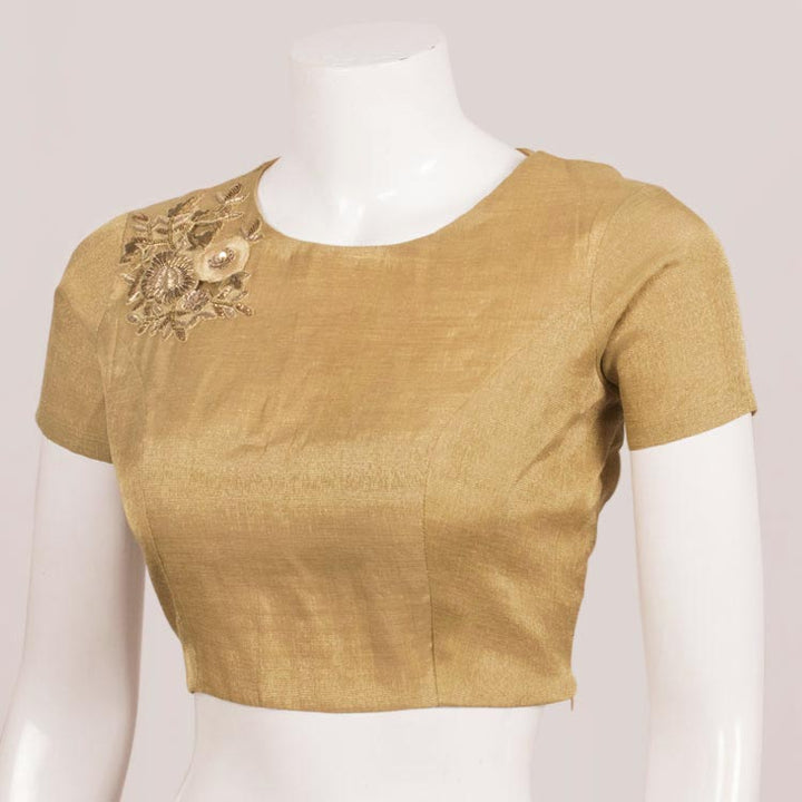 Hand Embroidered Raw Silk Blouse 10051144