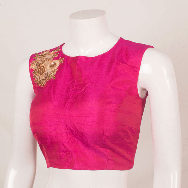 Handcrafted Raw Silk Blouse 10053470