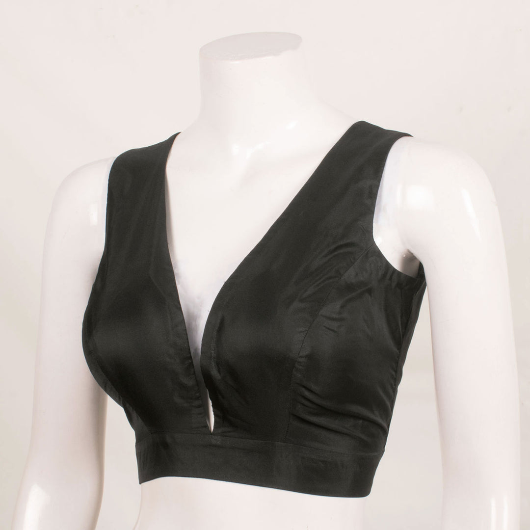 Handcrafted Sleeveless Silk Designer Blouse with Padding