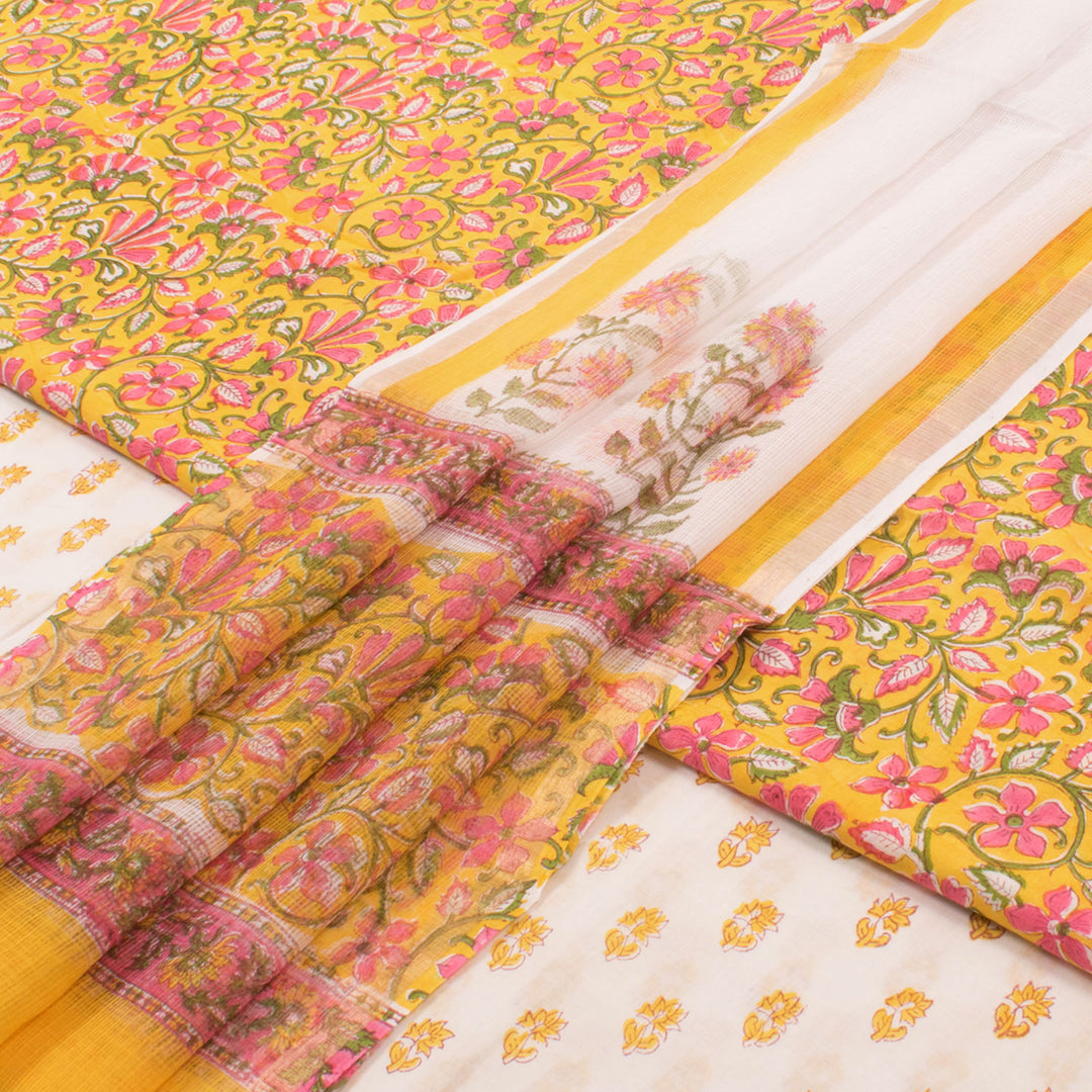 Sanganeri Hand Block Printed Cotton Salwar Suit Material 10053917