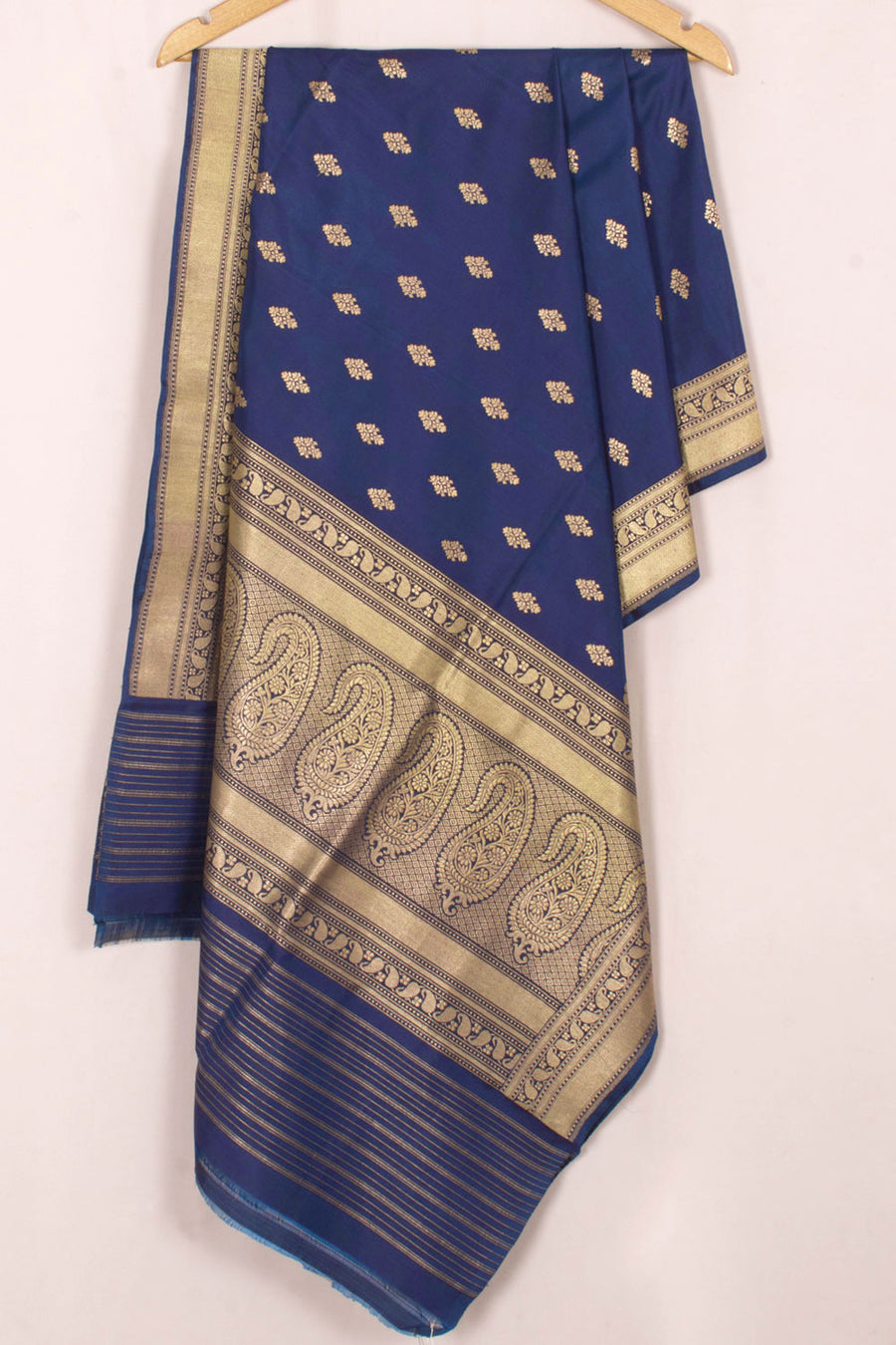 Handloom Banarasi Kadhwa Katan Silk Dupatta with Floral Butis and Kairi Konia Design
