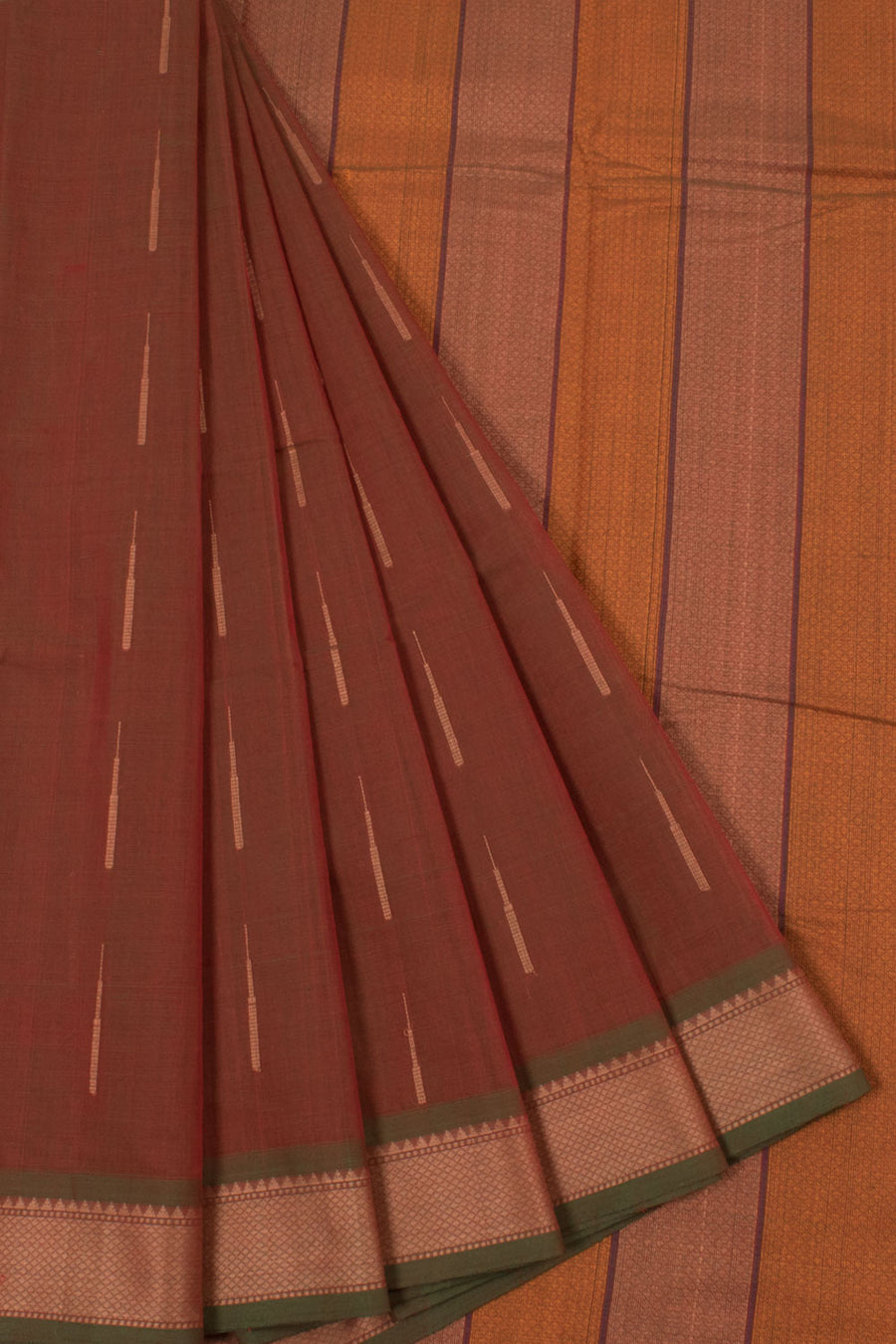 Handloom Kanchi Cotton Saree with Thread Work