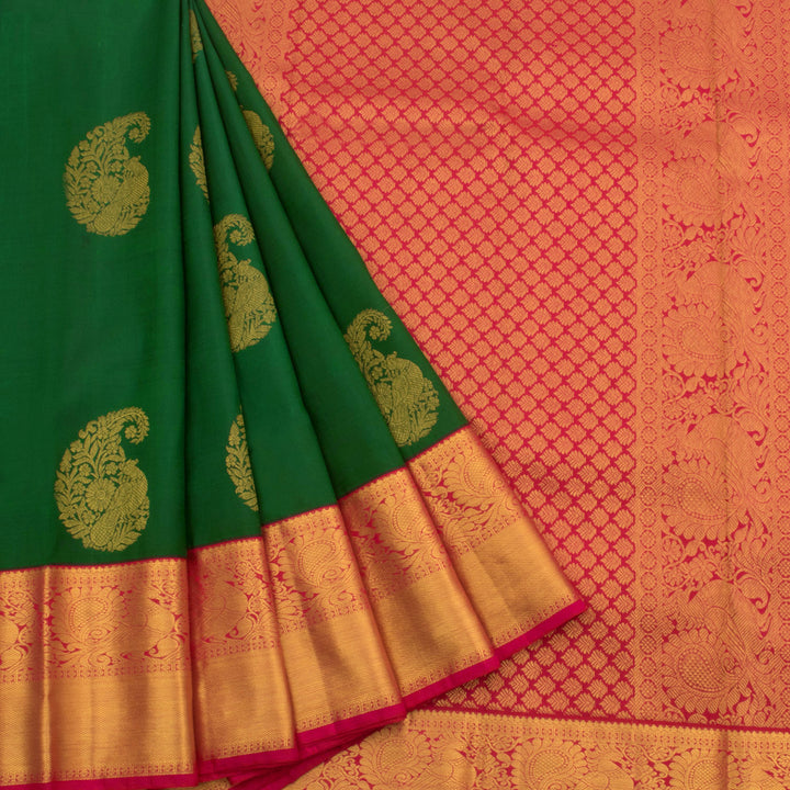 Handloom Pure Silk Korvai Kanjivaram Saree 10056304