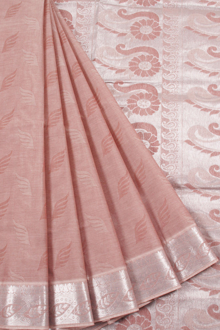 Seashell Pink Kovai Cotton Saree 10059945