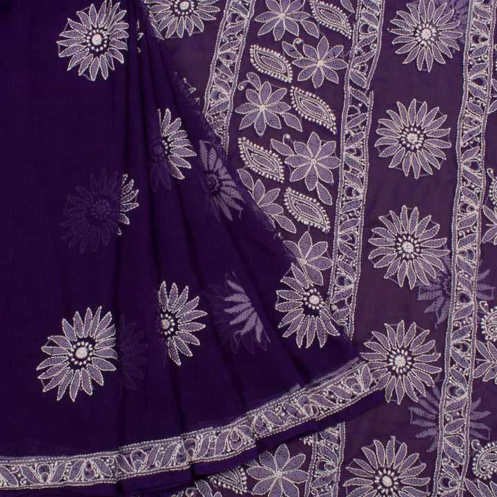 Chikankari Embroidered Georgette Saree 10056525