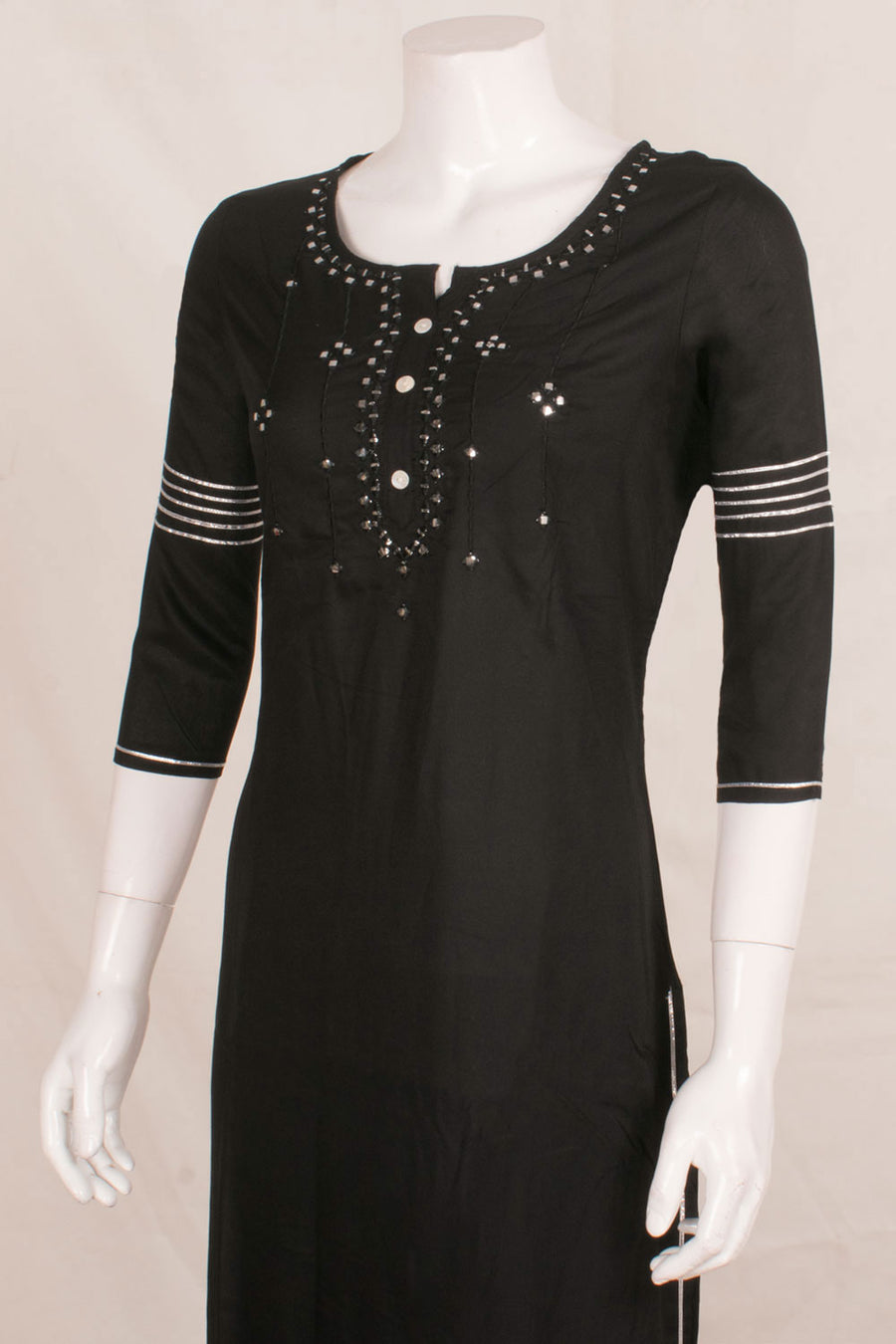 Handcrafted Cotton Kurta with Gotapatti Embroidery