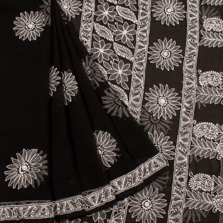 Chikankari Embroidered Georgette Saree 10056517
