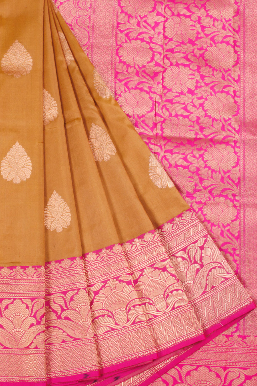 Handloom Banarasi Kadhwa Silk Saree with Floral motifs