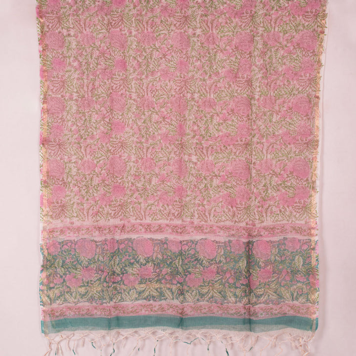 Sanganeri Hand Block Printed Cotton Salwar Suit Material 10056596