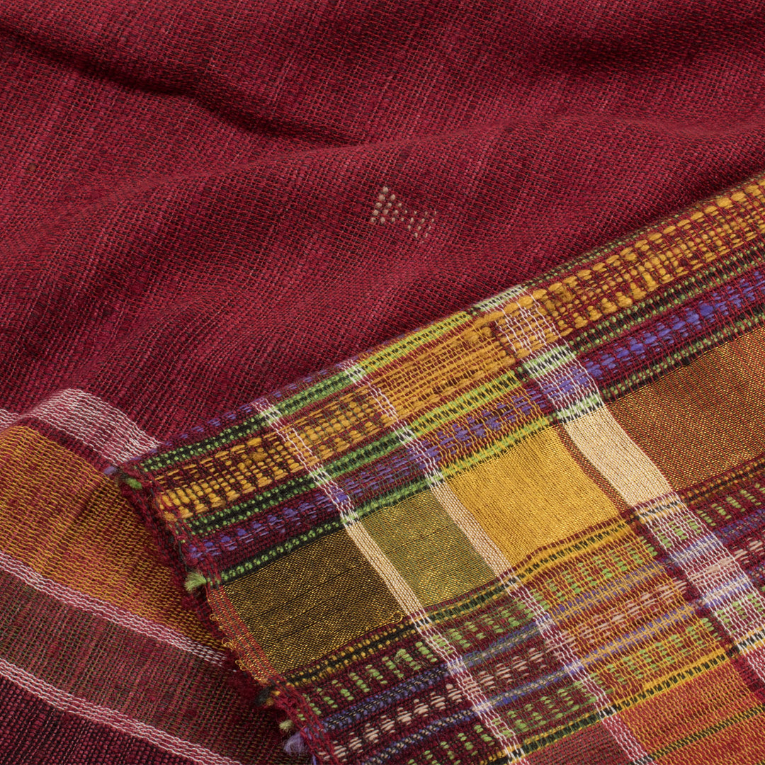 Handwoven Kutchi Weave Tussar Cotton Saree 10055792