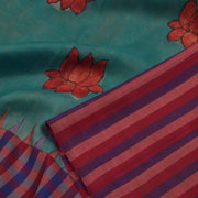 Hand Painted Pen Kalamkari Korvai Kanjivaram Silk Saree 10055866